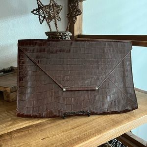 Abas Large Leather Clutch